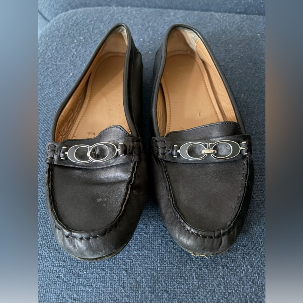 Coach Fortunata Loafers. Black. Size 8B. Used condition. Please see photos.